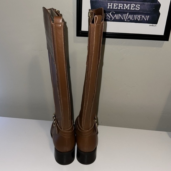 Marc Fisher NEW Women's Hailin Regular Calf Leather Tall  Boots Cognac, 6W - Picture 4 of 7